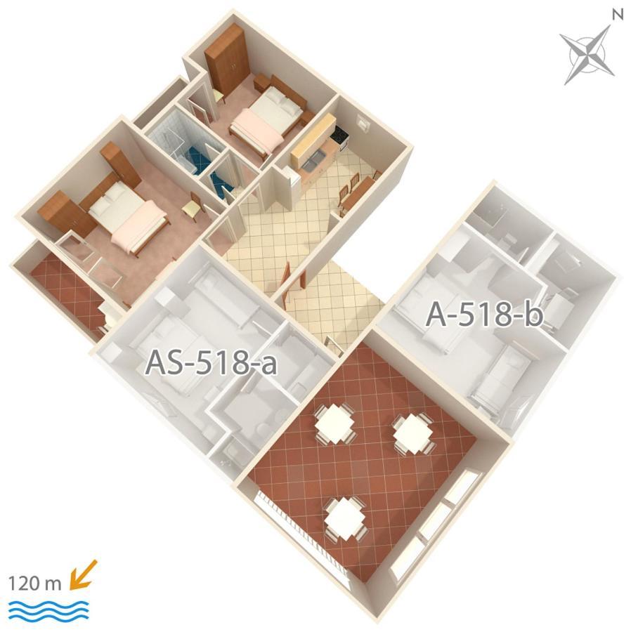 Apartment Podgora 518A Kültér fotó